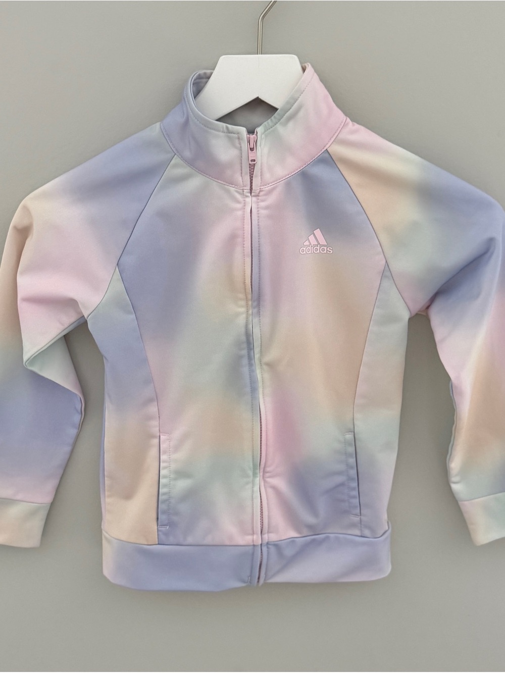adidas Girls’ Pastel Tie-Dye Zip-up Track Jacket - Size 6